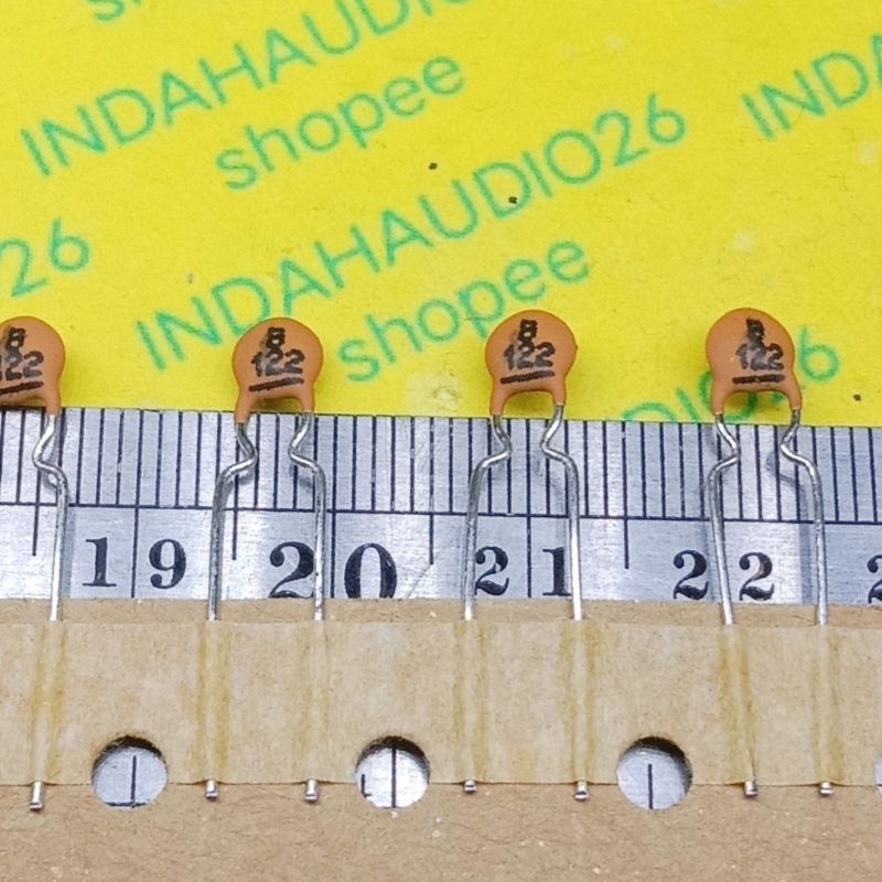 renceng 122 50v 5mm keramik 1n2 ceramic kapasitor 1.2nf  1.2n capacitor 1,2n 1,2nf