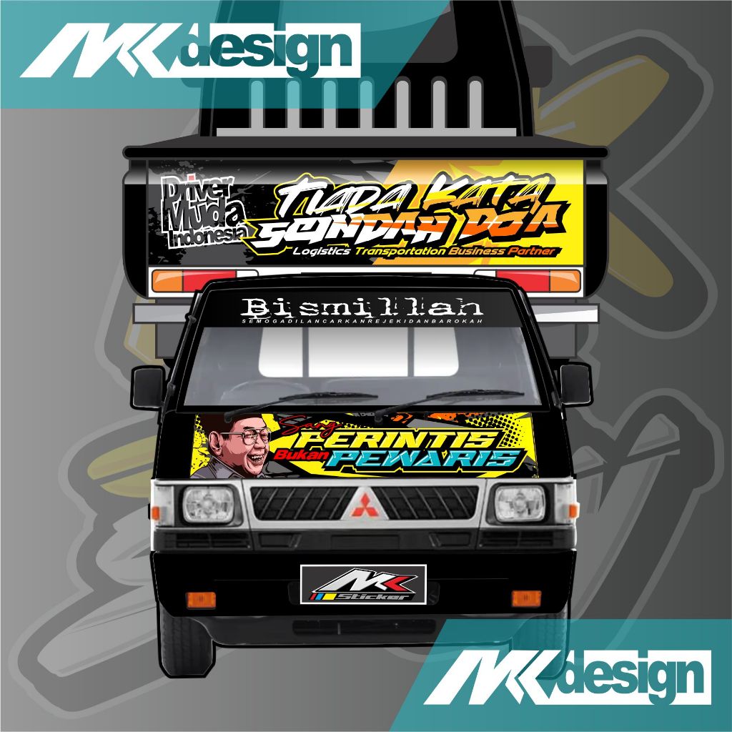 STIKER DECAL L300 STIKER KACA STIKER KABIN STIKER PINTU BELAKANG-BISA REQUEST