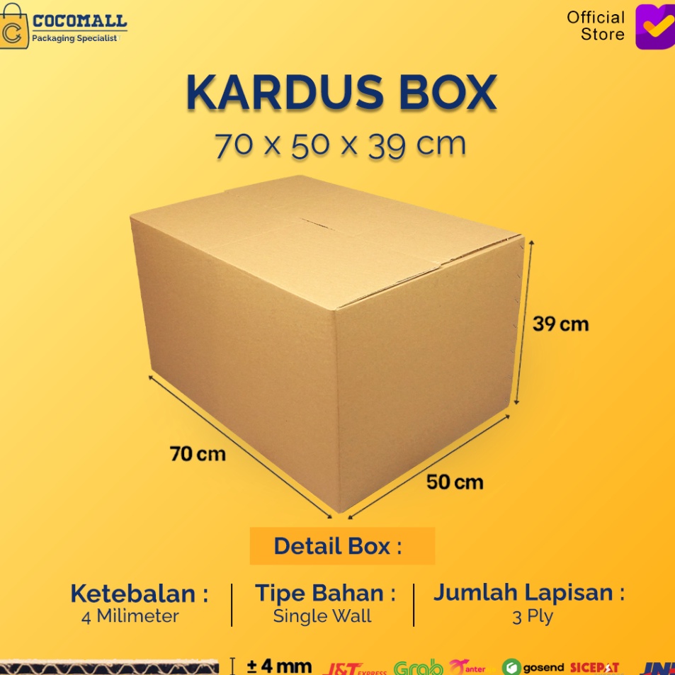 

Promo Keren Kardus Karton Box Besar 7x5x39 CM Dus Packing Pindahan Tebal Kokoh Jumbo Polos