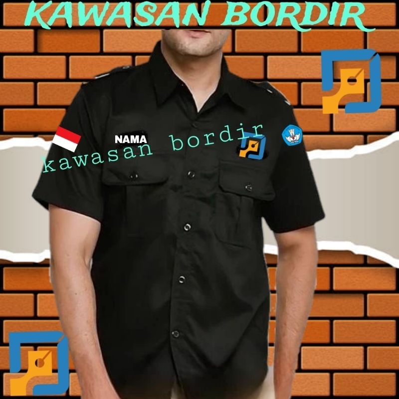 Terbaru seragam dapodik kemeja dapodik baju dapodik pdh dapodik full bordir..