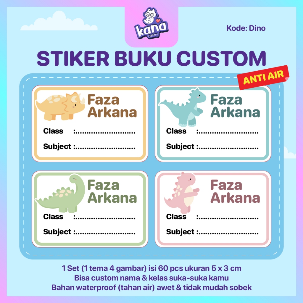 

ST02 - Stiker Nama Buku Custom Buku Sekolah Anak