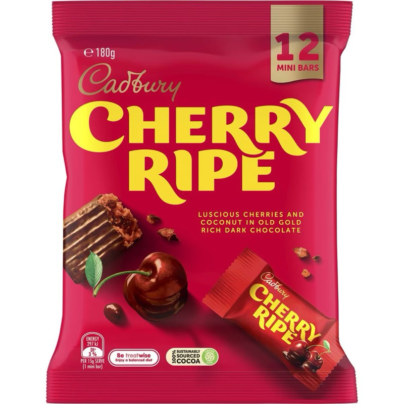 

Cadbury Cherry Ripe Sharepack 12 Pack 180g - Australia