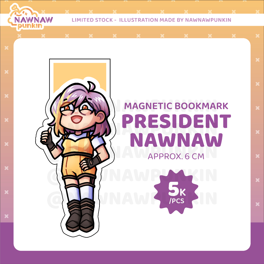 

[Original Merch] "President Nawnaw" Magnetic Bookmark