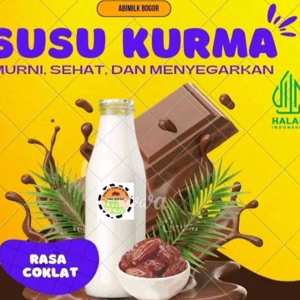 

susu kurma coklat kemasan botol 500ml untuk instan sameday