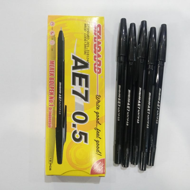 

Bolpoin standard AE7, bolpen standar AE7 Hitam