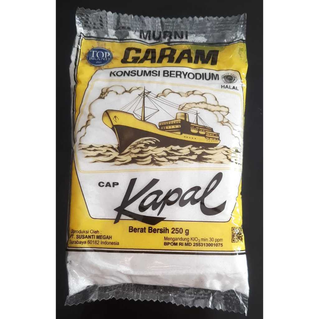 

Garam Kapal Garam Halus Garam Masakan Cap Kapal 250gr