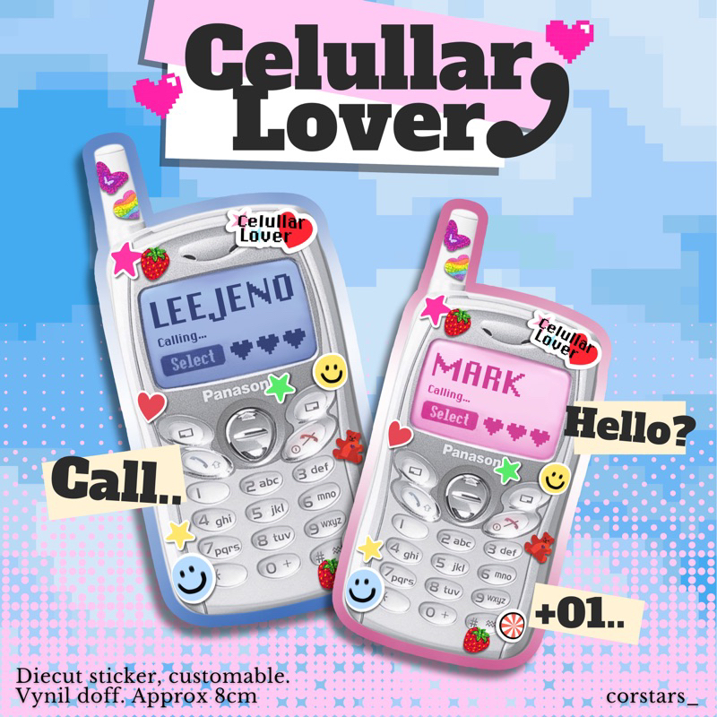 

[monjicats] SETTLEMENT! celullar lover sticker customable