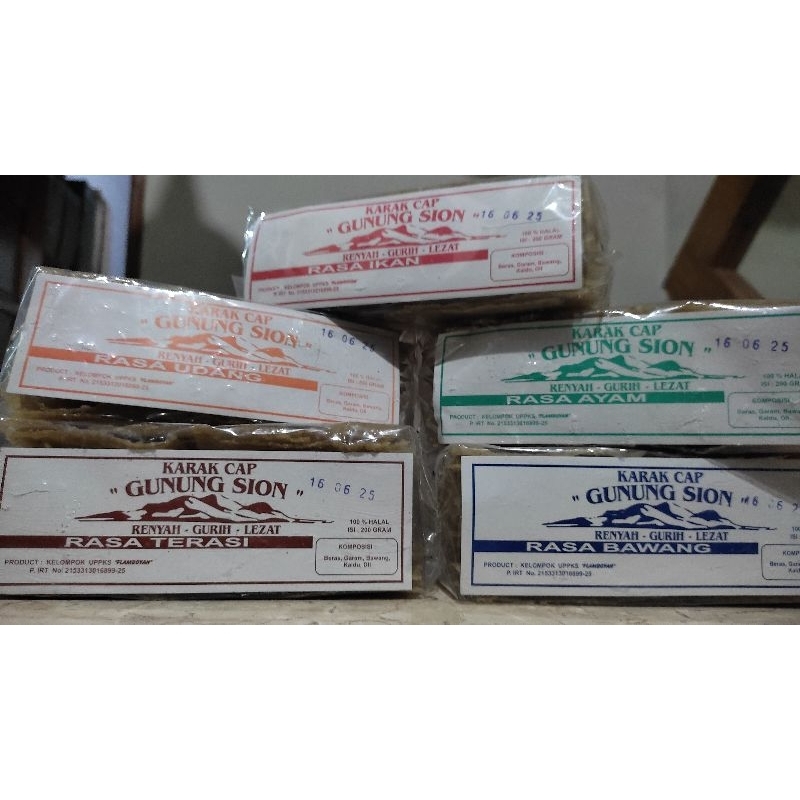 

karak asli Solo gurih renyah gunung sion (mentah)