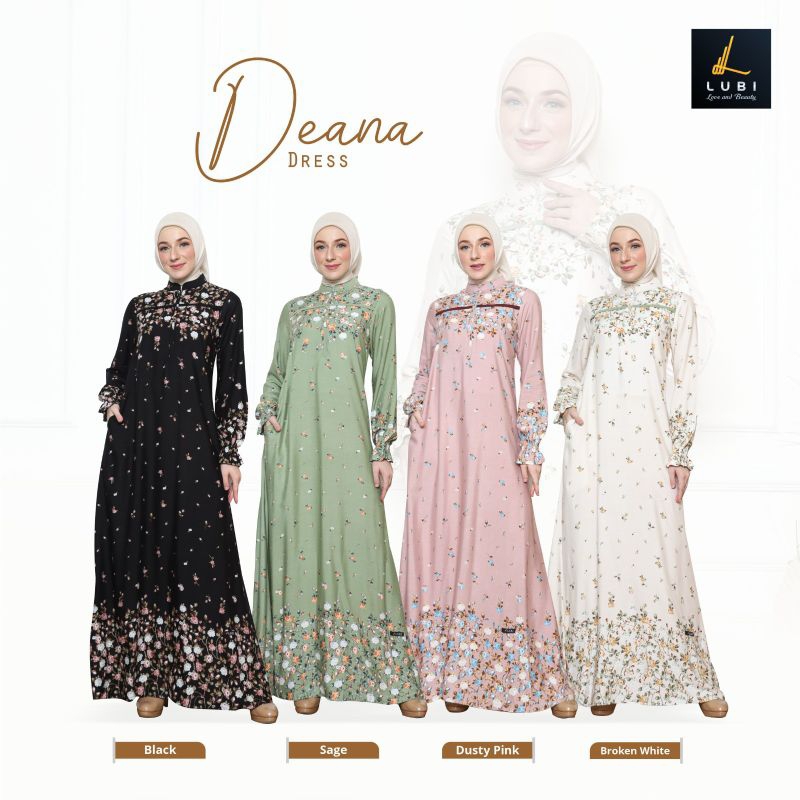 Deana Dress by Lubi | Gamis Lubi Terbaru | Gamis Rayon | Gamis Daily | Gamis Premium | Gamis Lubi Ra