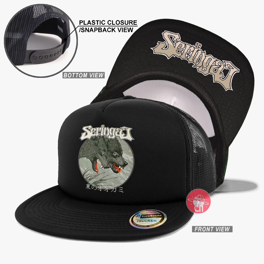 Seringai Snapback /Topi Trucker /Topi Jaring /Trucker Hat /Trucker Cap /Topi Original /Topi Pria /To
