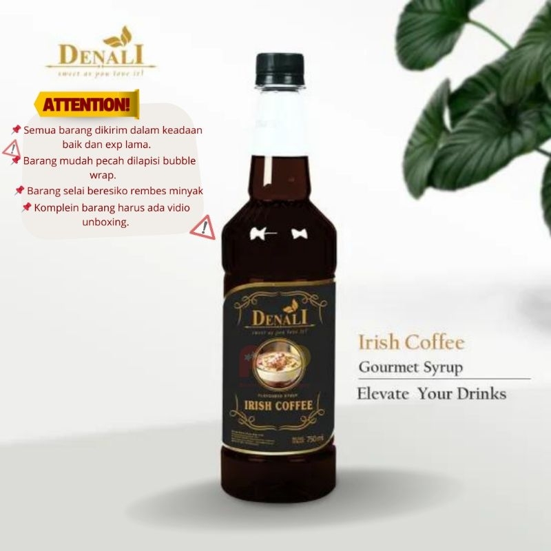 

Denali Syrup Aires Coffee 750ml / Sirup Denali rasa Irish Cream