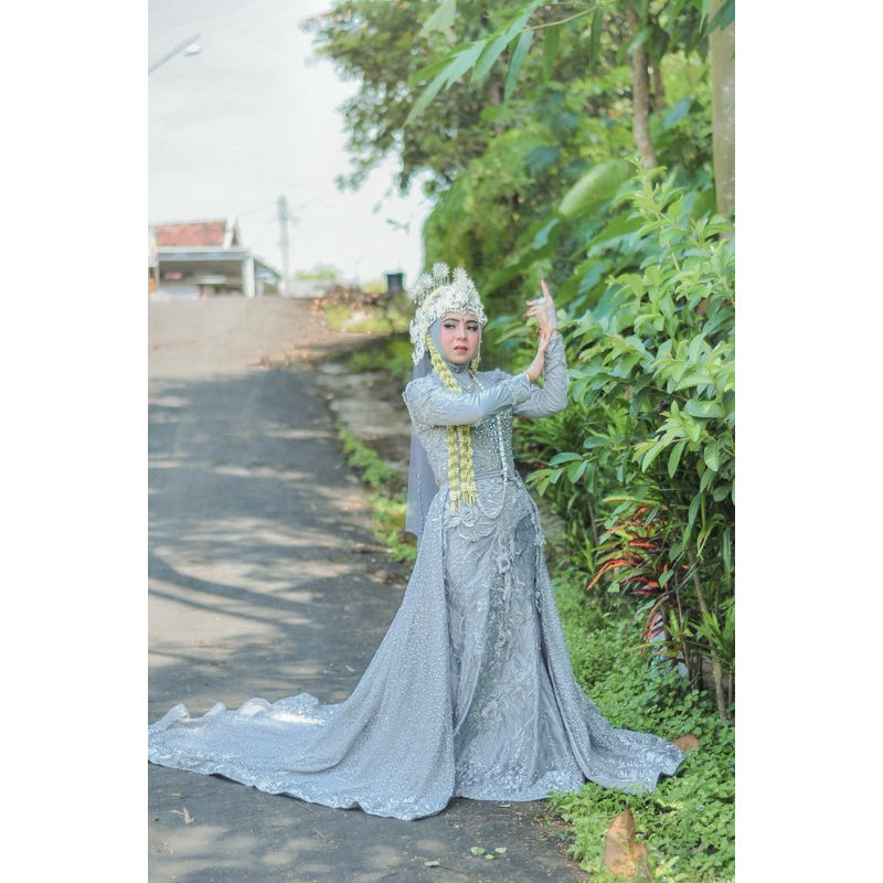 slim dress Silver abu abu full payet