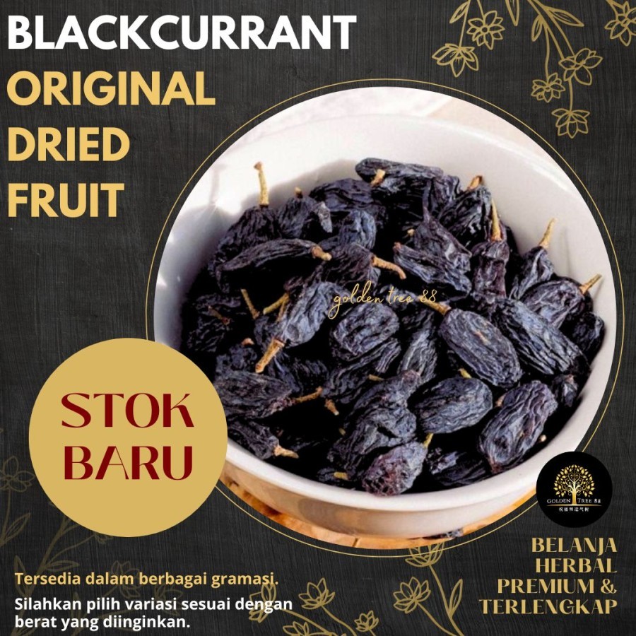 

500 gram Premium Blackcurrant Kering Nut Fruit Dried Blackcurrant Fresh Original