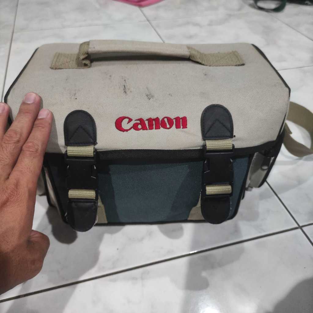 Tas Kamera DSLR Canon Original Asli Canvas Kuat Awet