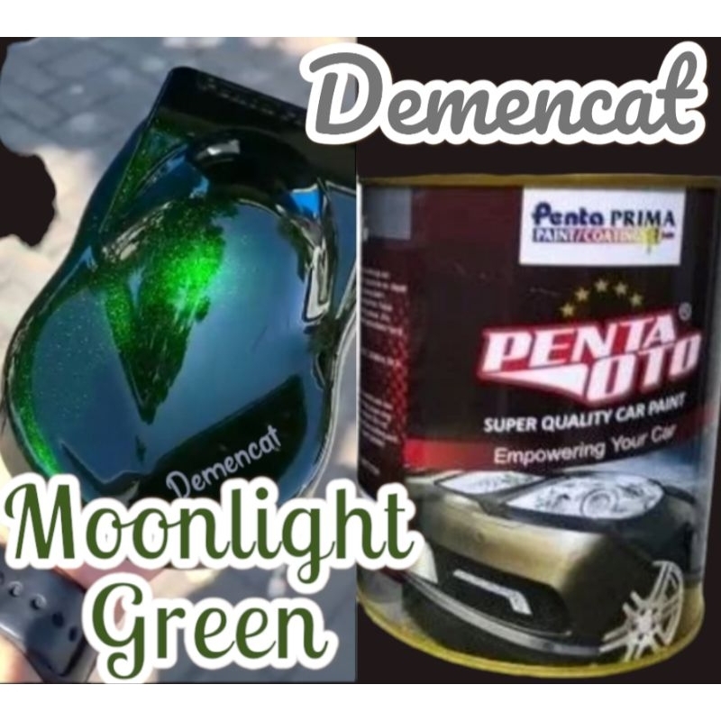 Cat Moonlight Green / Cat PU dark green / Cat hitam grennn Penta oto