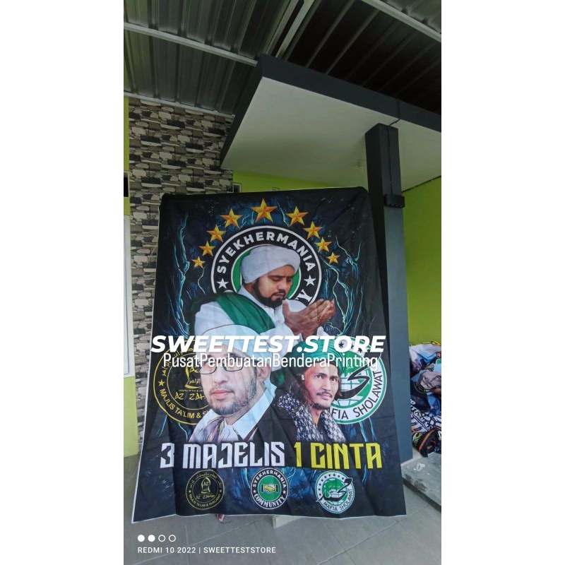 150x200 Tanpa pree order bendera 1 hari jadi Bendera syekhermania majelisan