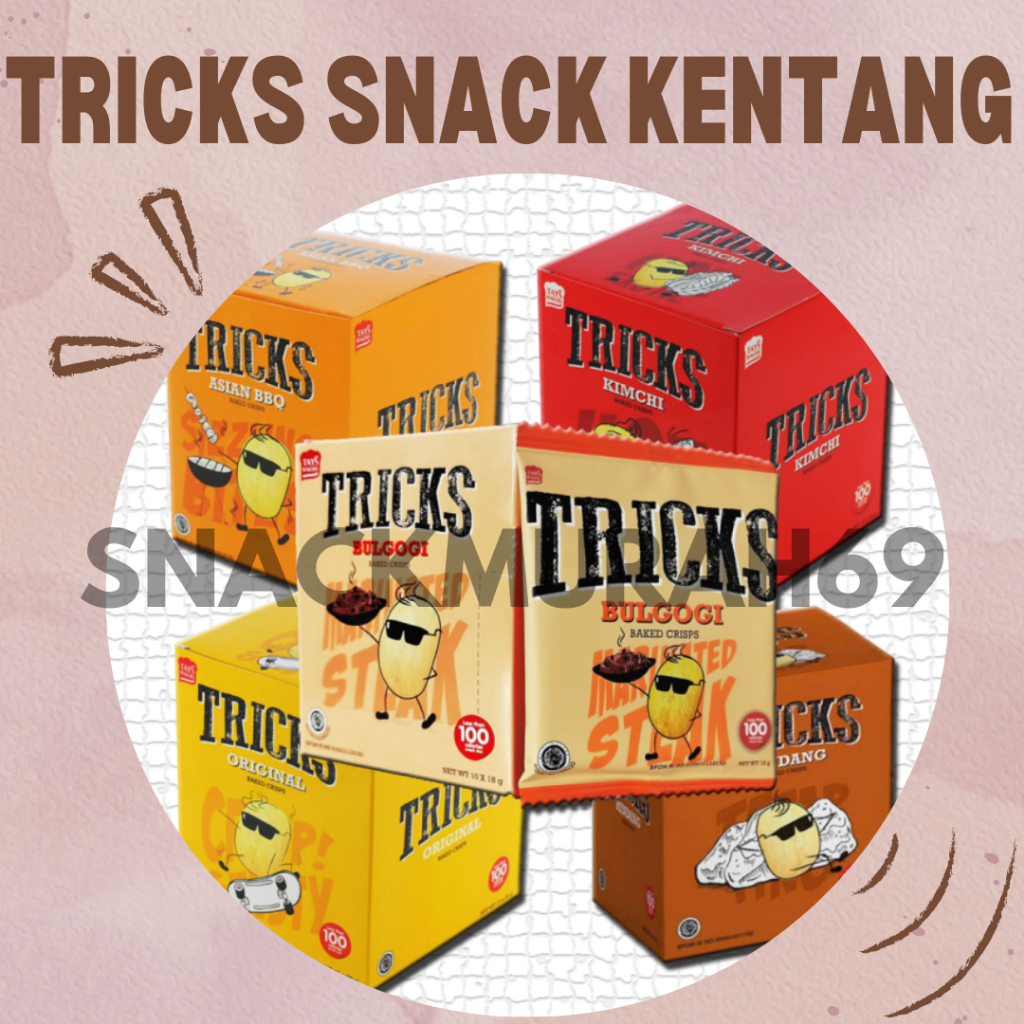 

Tricks Biskuit Kentang All Varian 18 gram x 10 pcs | Biskuit Kentang