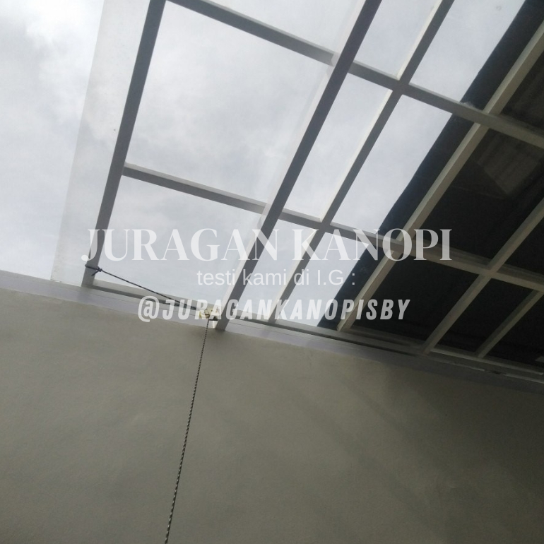 kanopi buka tutup otomatis kanopi sliding atap solarflat 1.2mm bening