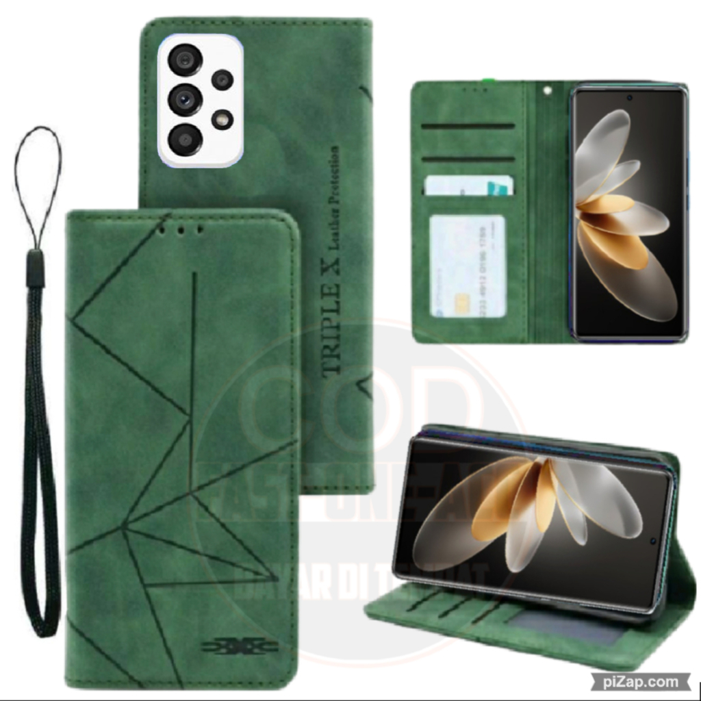 CASE HP SAMSUNG A52 -  SAMSUNG A72 - CASING DOMPET MOTIF -FLIP COVER SARUNG HP