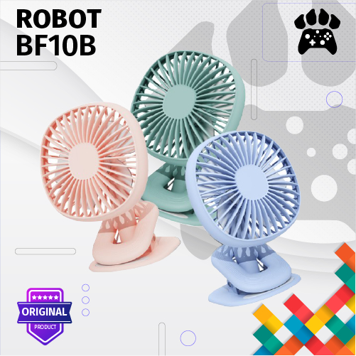 Mini Fan Portable Robot RT-BF10 Kipas Angin Mini 720° Rotating Clip