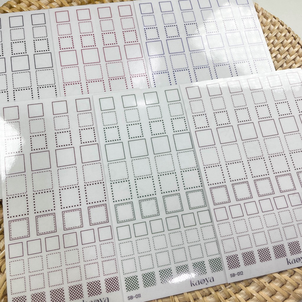 

Basic Sticker: Mini Square Scrapbook Journal Stiker deco handmade by kaoyashop