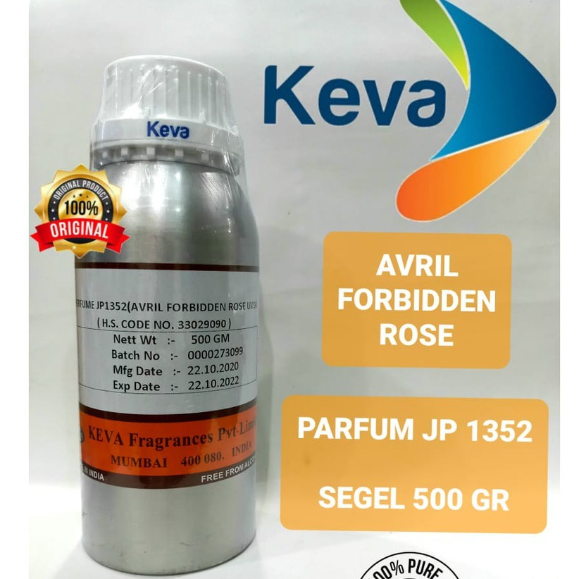 AVRIL 500 GRAM BY KEVA. SEARAH AVRIL FORBIDEN ROSE. BIBIT PARFUM MURNI SEGEL ORIGINAL