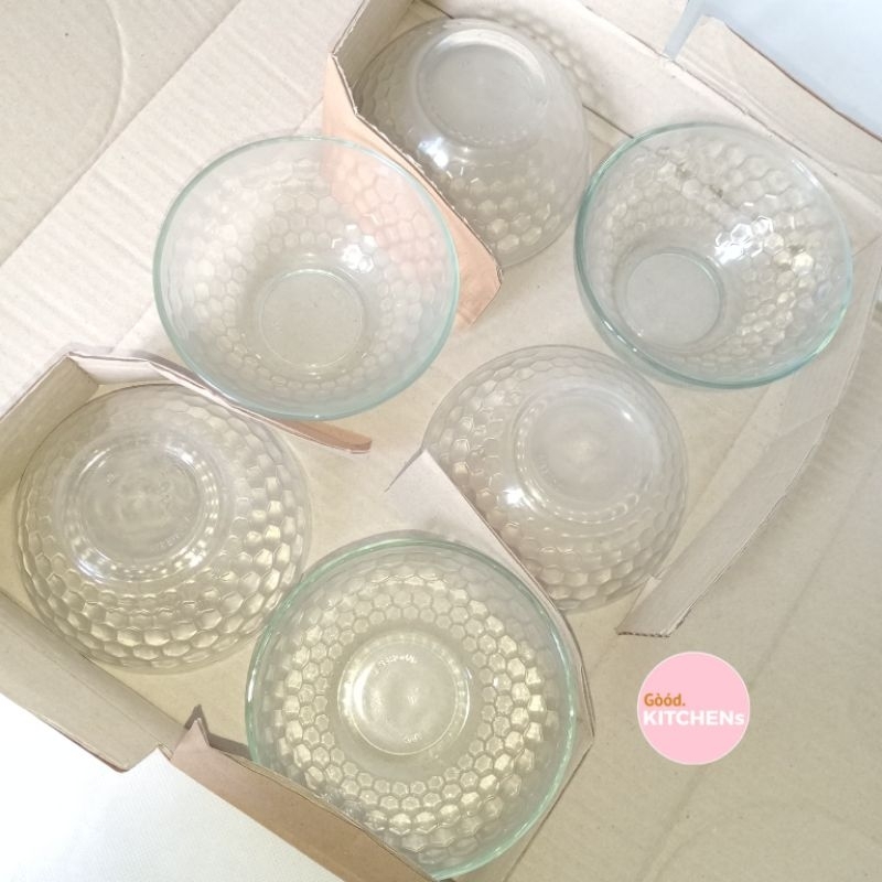 G088 [6 PCS] MANGKUK KACA MANGKOK KOBOKAN CUCI TANGAN MANGKUK SOUVENIR MANGKUK SAMBAL MANGKUK SNACK 