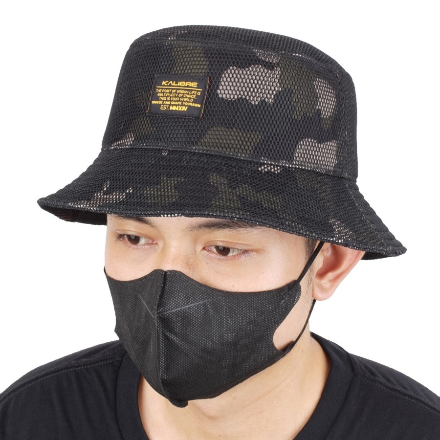 Topi Kalibre Bucket Hat Black-Army 991953081 Original topi tentara topi loreng topi pria