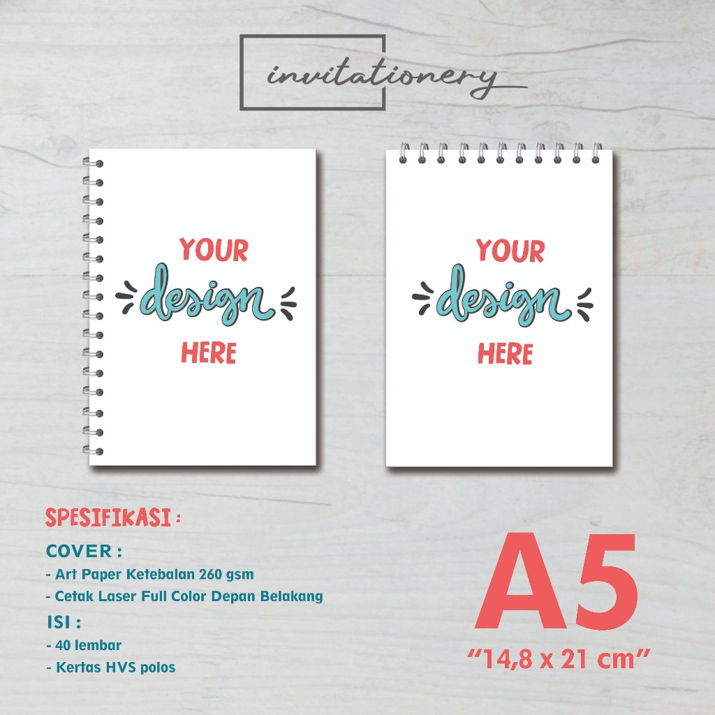 

NOTEBOOK CUSTOM UKURAN A5 / SOUVENIR / BUKU CATATAN / BLOK NOTE