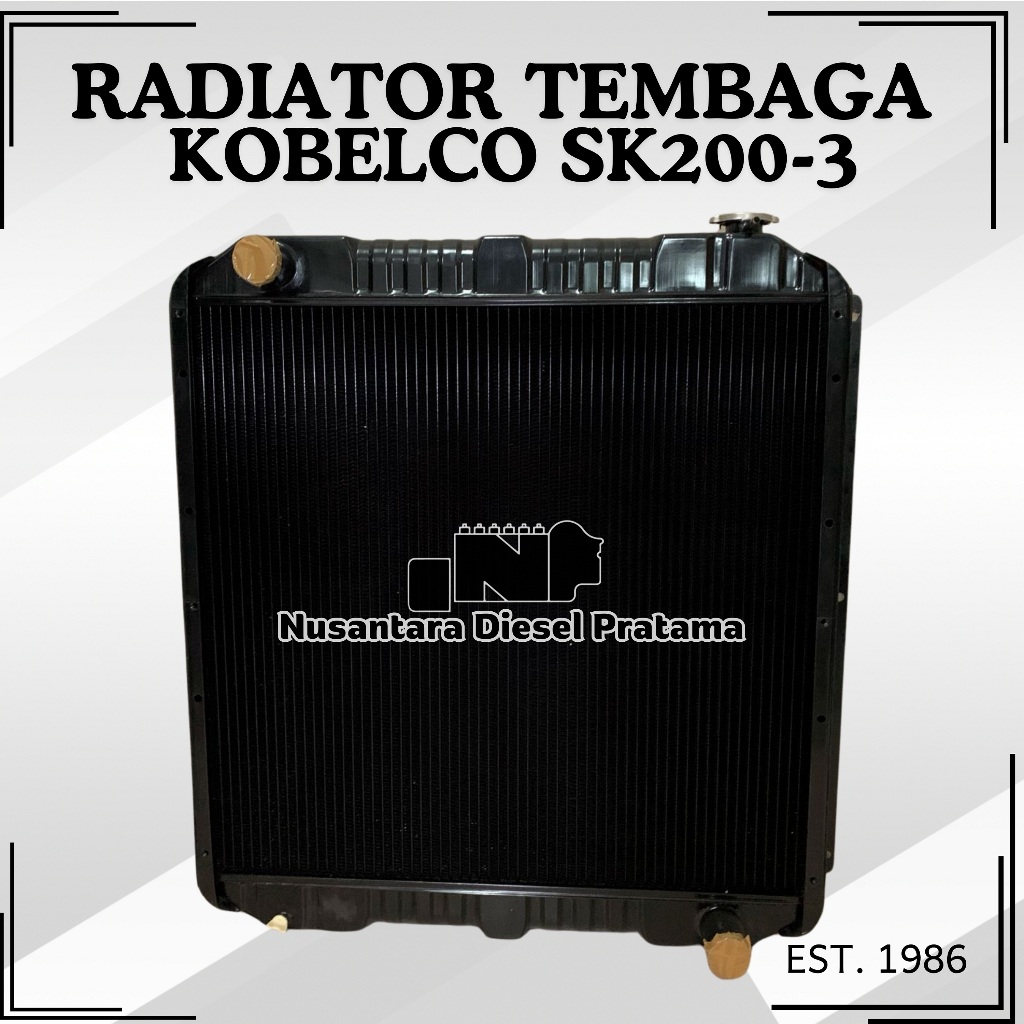 Radiator Tembaga Kobelco SK200-3/ SK 200 3 / SK-200-3/ SK.200.3 - TEMBAGA BARU