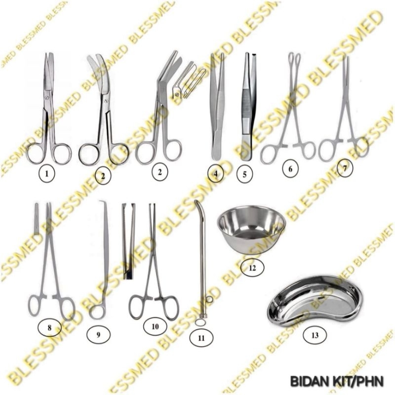 Bidan Kit/PHN Set Premium Quality (+ Bak Instrument 509 Lokal)