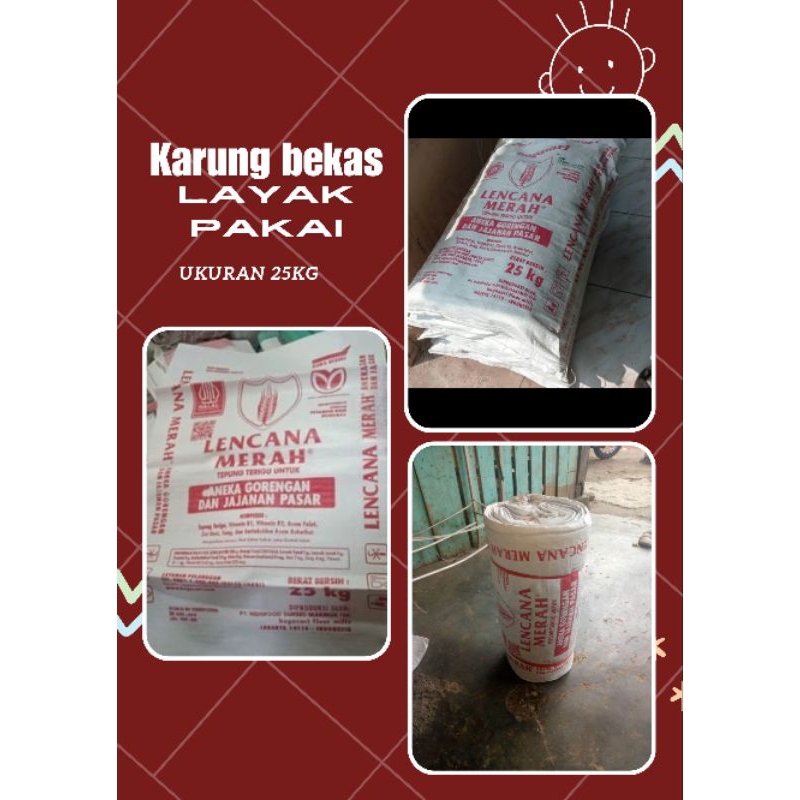 karung 25kg karung bekas