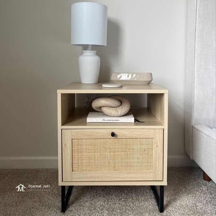 Bedside Table Rotan, Bedside Table, Modern Side Table
