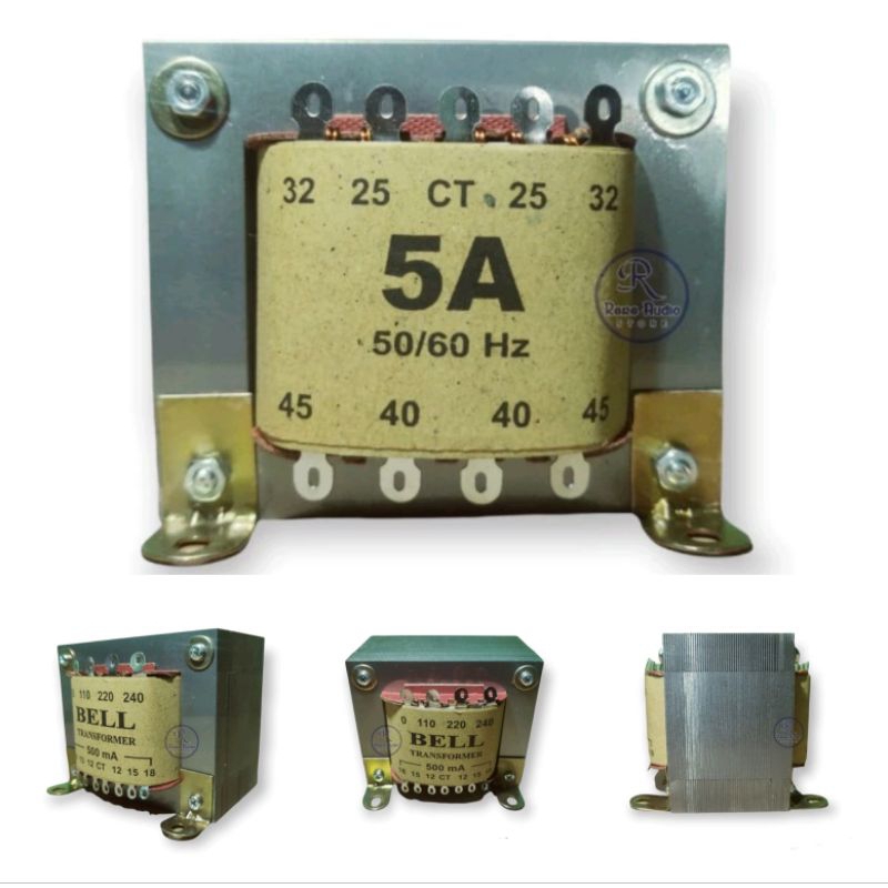 Trafo BELL Murni 5A Besar CT 45V Asli