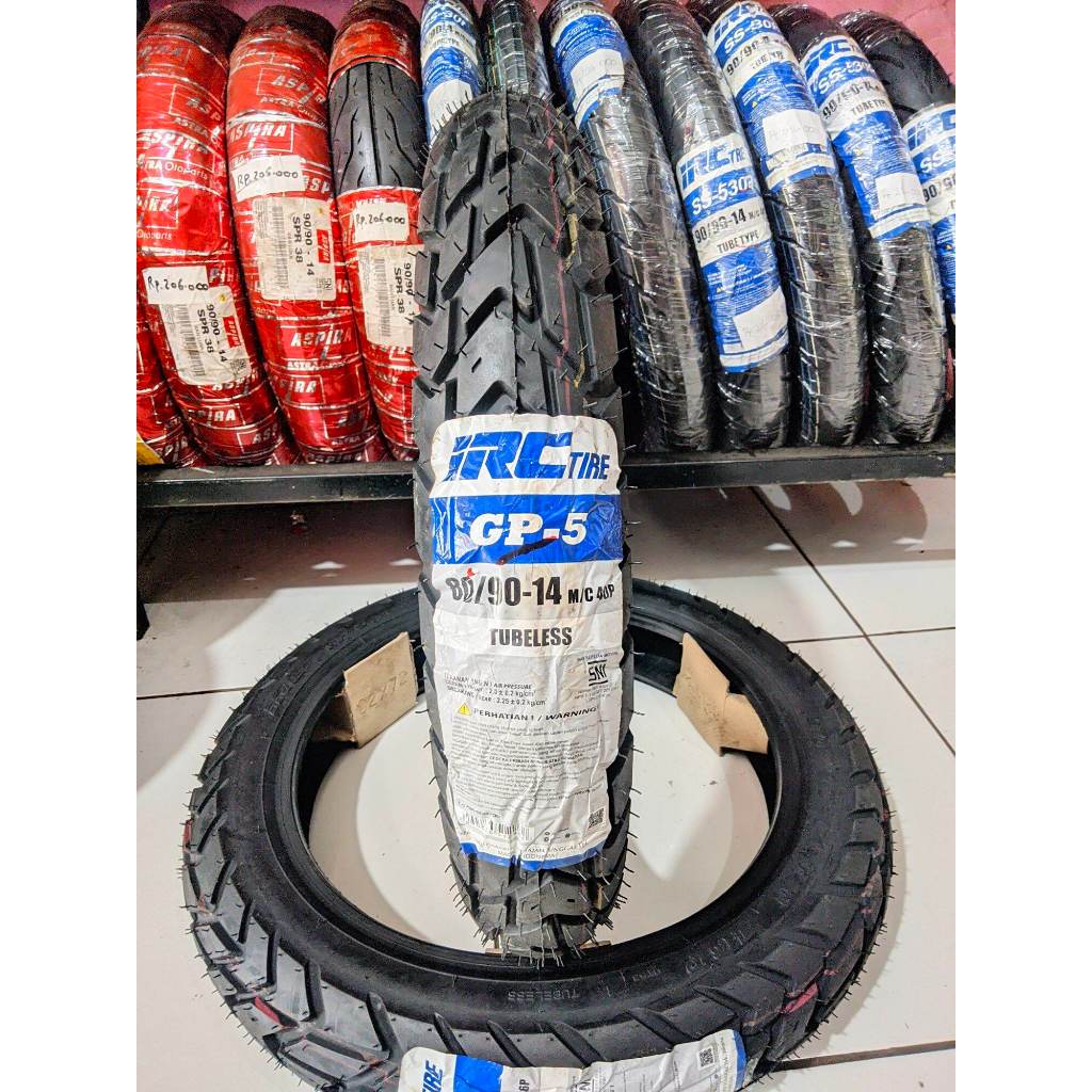 IRC GP5 RING 14 TUBLES BAN LUAR MATIC SEMI TRAIL IRC GP5 90/90-14 TRAIL CROSS