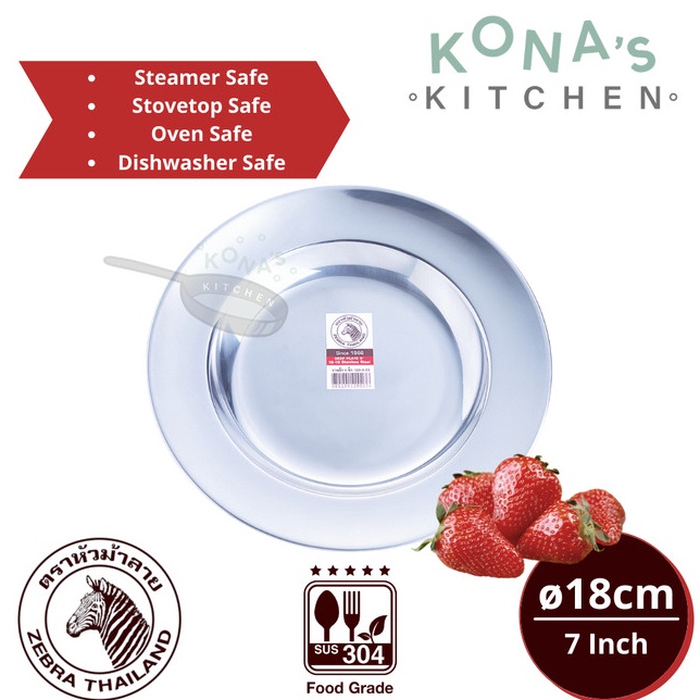 Best Zebra Deep Plate 7 1218  Piring Stainless