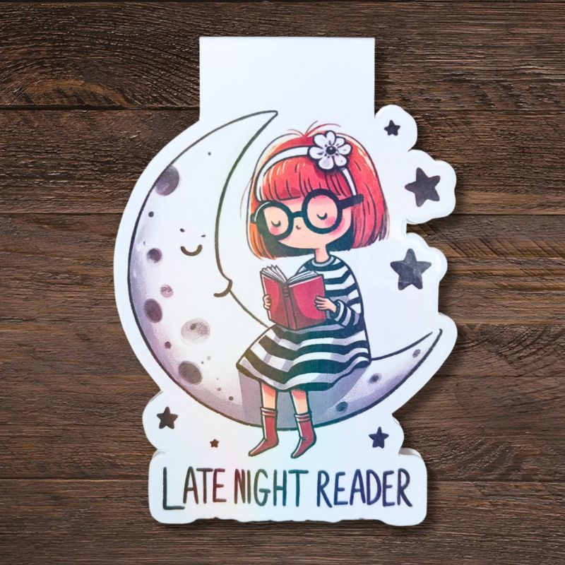 

Pembatas Buku Magnet | Handmade Magnetic Bookmark | Late Night Reader