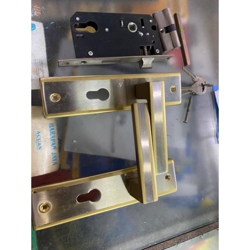 ARMENIE KUNCI PINTU KAMAR 1 SET 1SET GOLD STAINLESS KUNCI SEDANG