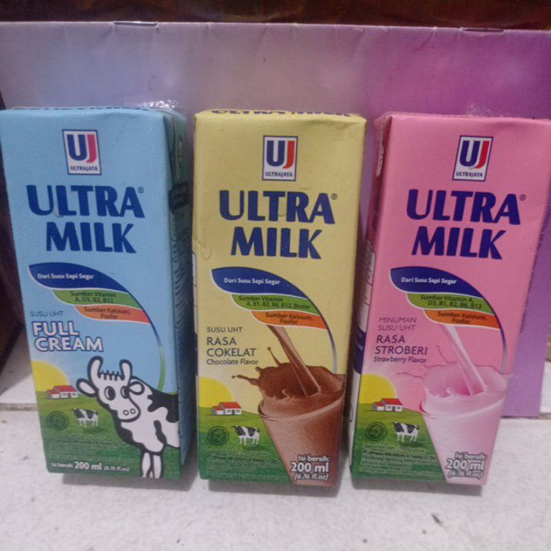 

susu uht ultra milk 200 ml