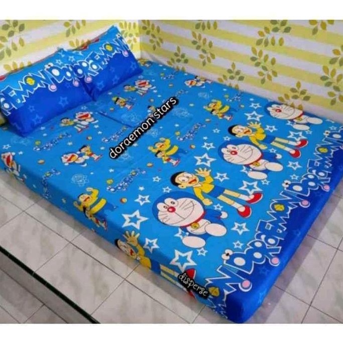 ART B22C Sprei karakter 18x2 kasur no 1  Seprei karakter Doraemon Terlaris  SPREI MURAH PROMO 18x2 S