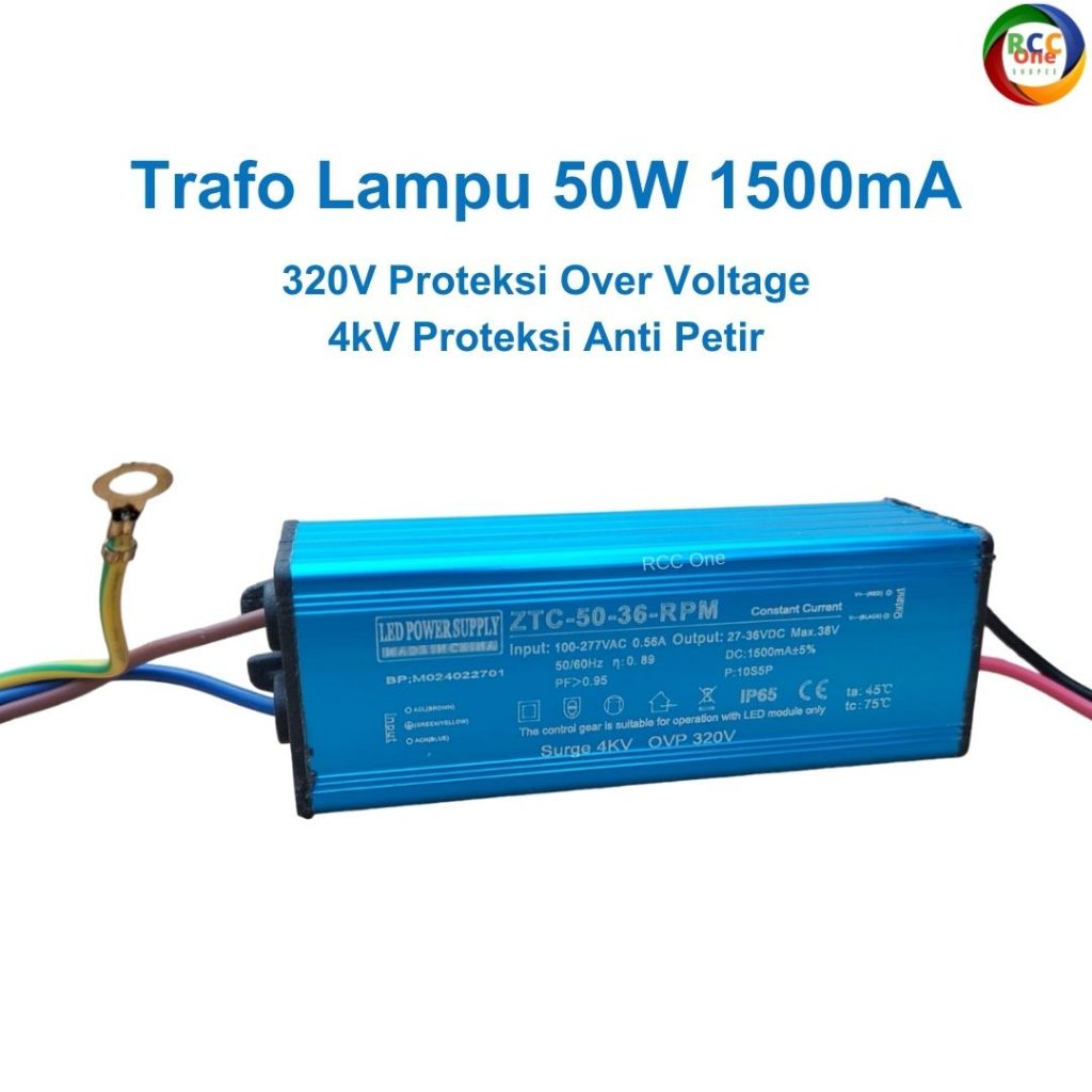 Ballast Lampu LED 50W 1500mA