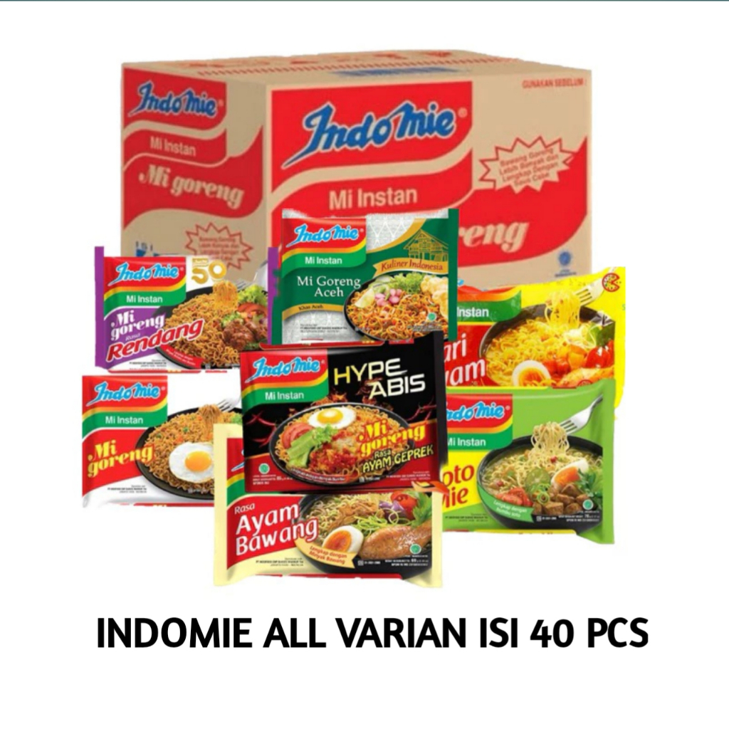 

INDOMIE Mie Goreng 1 Dus isi 40 Pcs ALL VARIAN