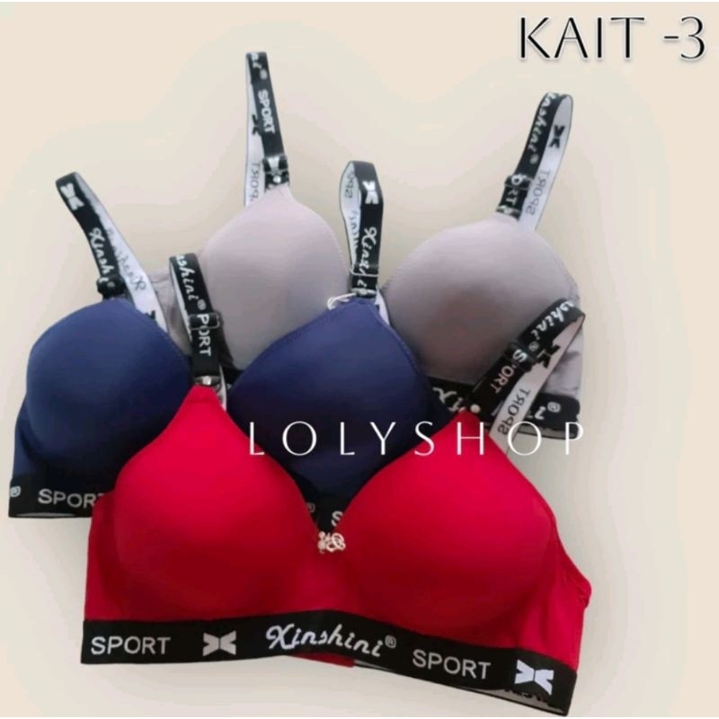 Bh/Bra Wanita Abg/dewasa xinshini sport busa kait 2 dan 3 Tanpa kawat