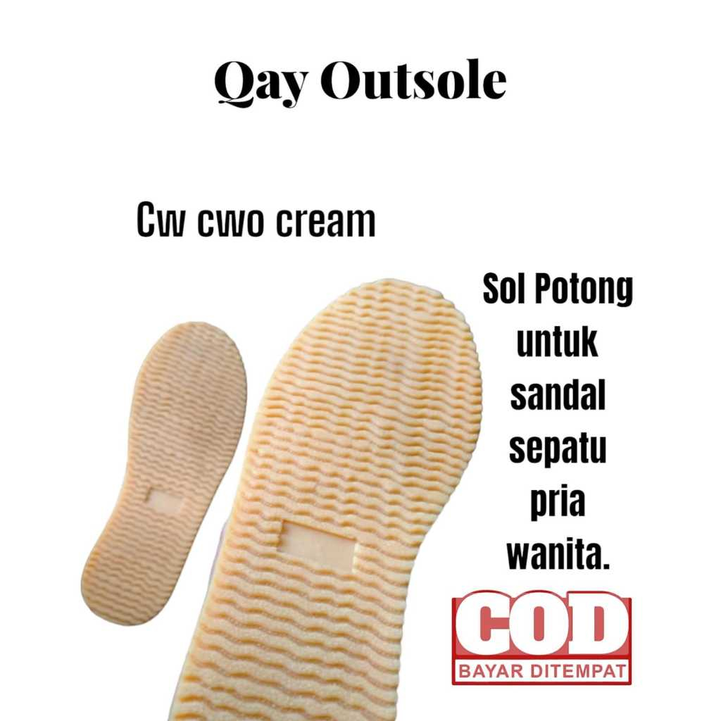 Sol potong sandal untuk pria dan wanita - jenis sol potong karet mentah