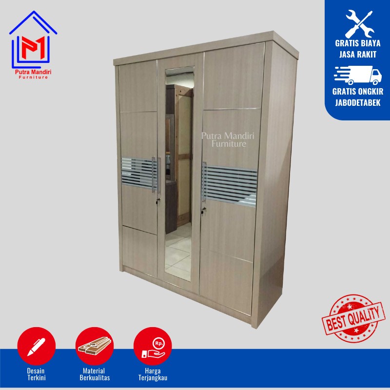 WARDROBE / LEMARI PAKAIAN MINIMALIS / LEMARI SLIDING