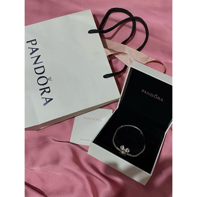 Pandora x Disney Minnie Mouse Snake Chain Bracelet Original