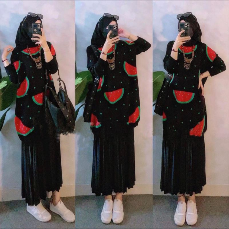 Watermelon Rajut Jumbo blouse wanita jumbo blouse jumbo blouse rajut jumbo blouse muslim