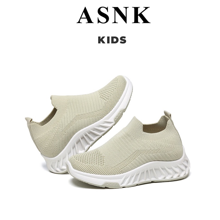 Menarik GROSIRCOD SEVENDAY SEPATU RAJUT SNEAKERS ANAKANAK UNTUK USIA 29 TAHUN  BOY  GIRL KREM WM2315