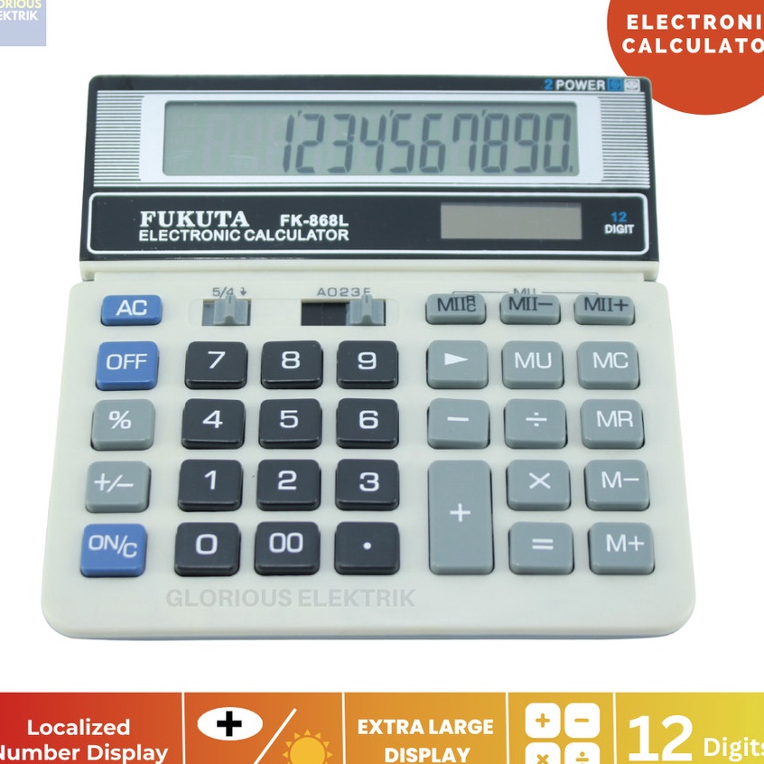 

ART R6Z2 Kalkulator Calculator 12 Digit Large Display Dual Power FK868L