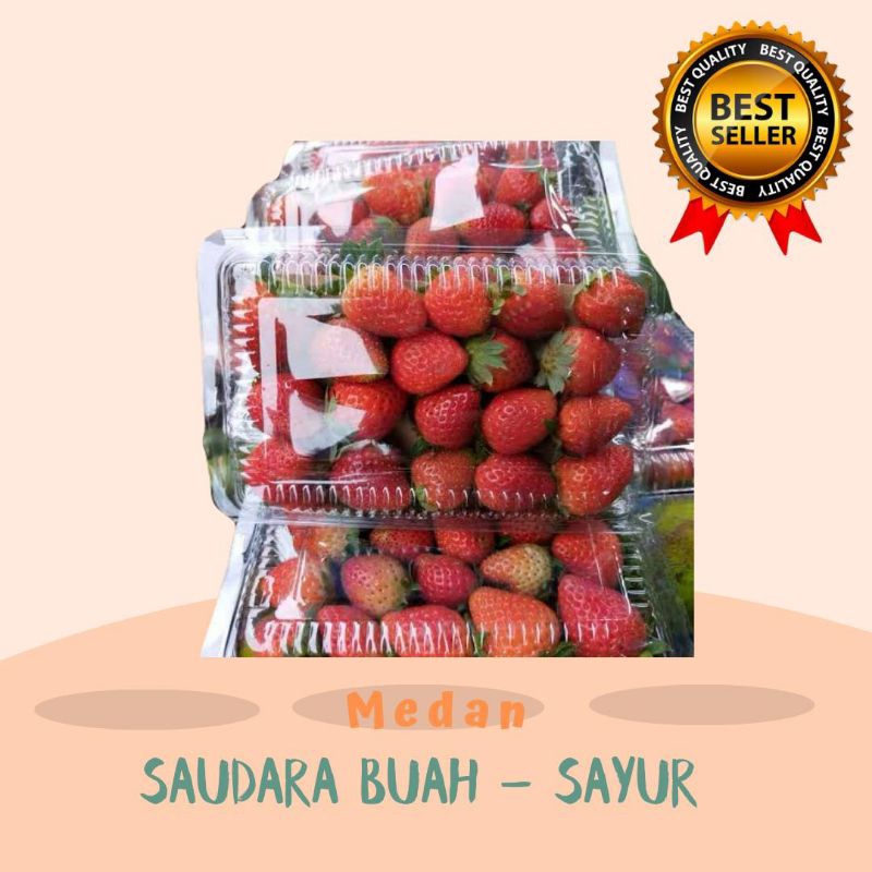 

STRAWBERRY GRADE SUPER UKURAN JUMBO (UNTUK KUE,HIASAN,DLL)[READY SETIAP HARI BERAPAPUN BANYAKNYA]